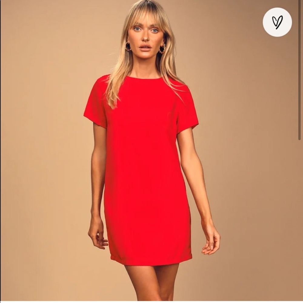 Lulus red T-shirt dress